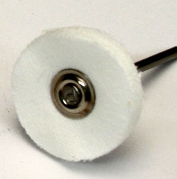 Miniaturbürsten Filz d=25 mm, montiert für das Handstück